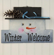 Winter Welcome Snowman Shelf